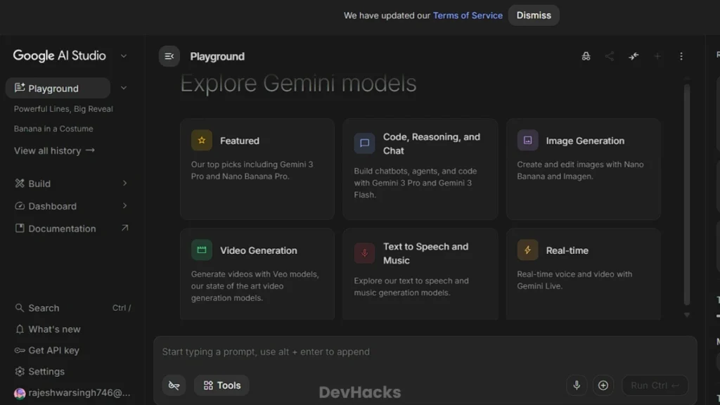 Google AI Tools For Developers: Google AI Studio