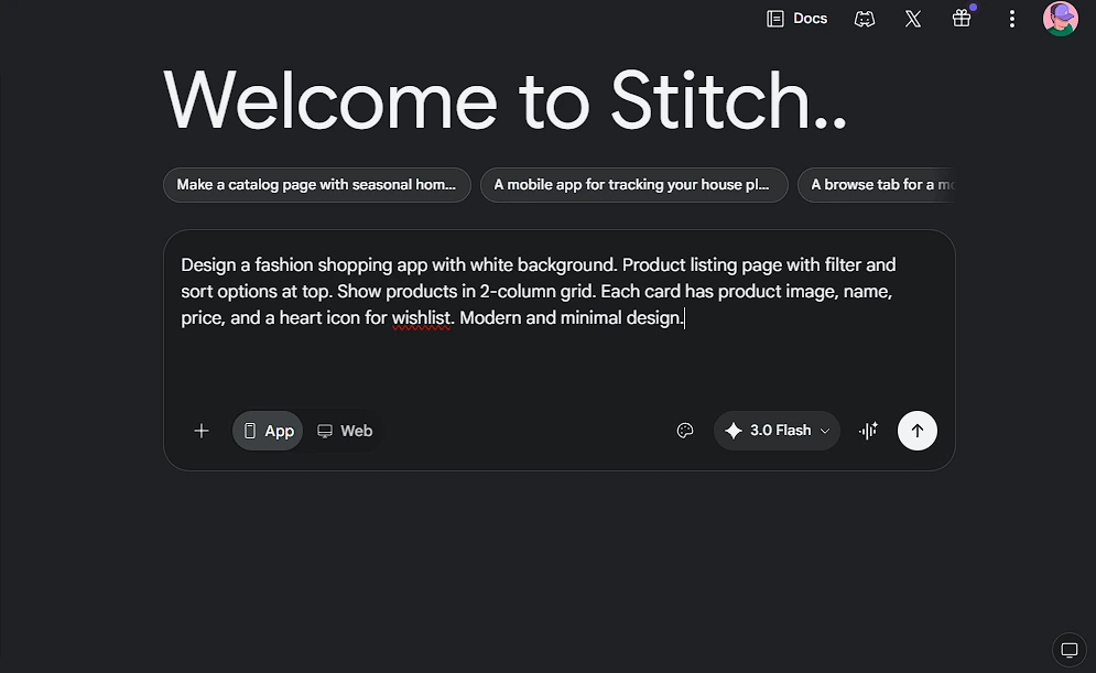 Google Stitch AI से Design कैसे बनाएं